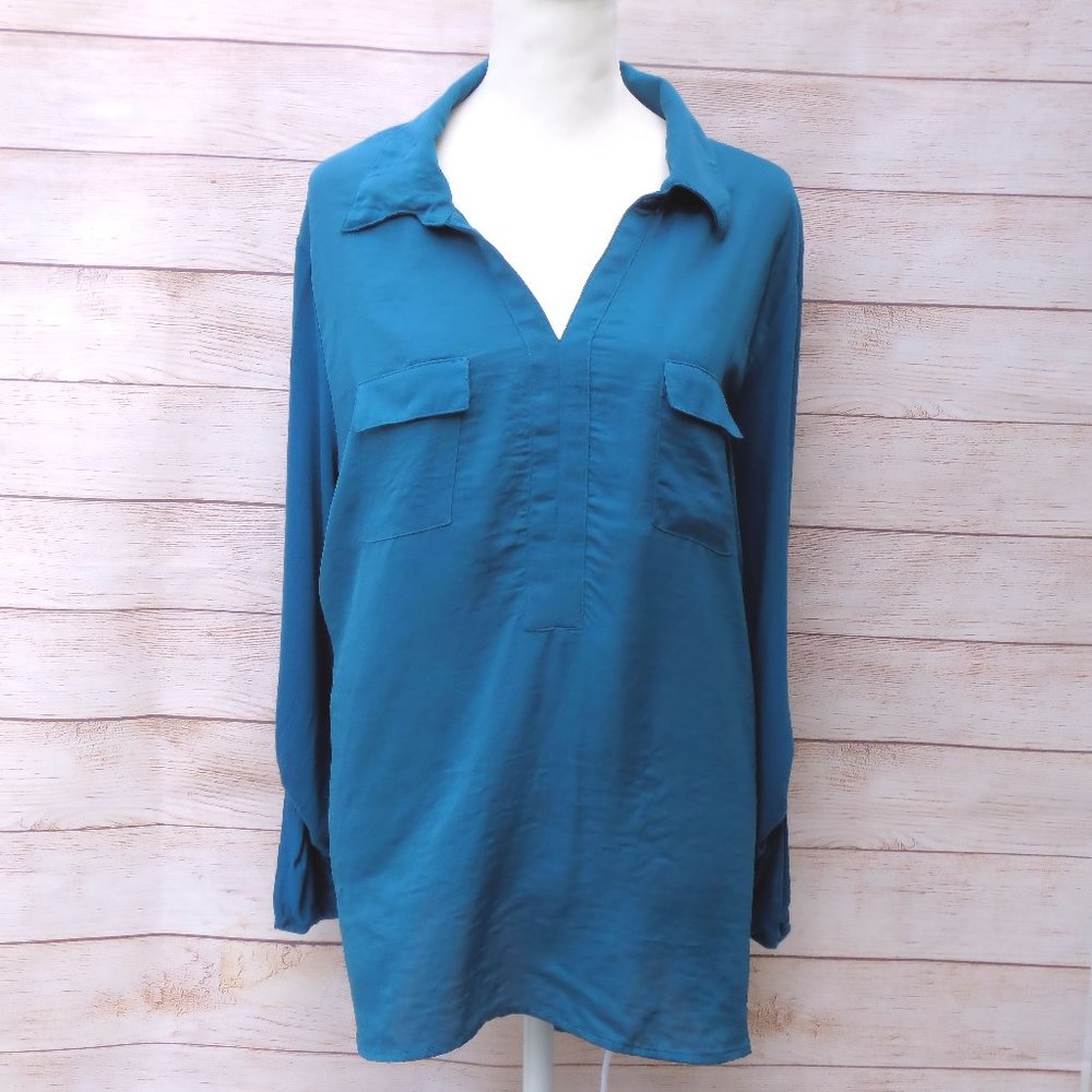 ELLEN TRACY Teal Top / Blouse Size XXL